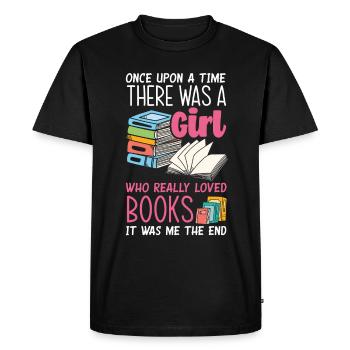 Bookworm Book Lover Librarian Gift - Men's Premium Organic T-Shirt - black - Front - Nico (187cm)