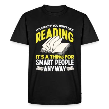 Bookworm Book Lover Librarian Gift - Men's Premium Organic T-Shirt - black - Front - Nico (187cm)