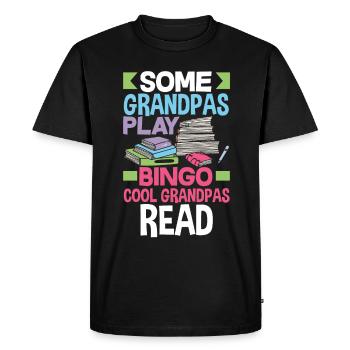 Bookworm Book Lover Librarian Gift - Men's Premium Organic T-Shirt - black - Front - Nico (187cm)
