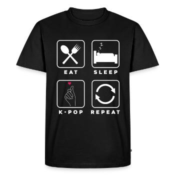 K-Pop K-Drama Musique pop coréenne - T-shirt Premium bio Homme - noir - Devant - Nico (187cm)
