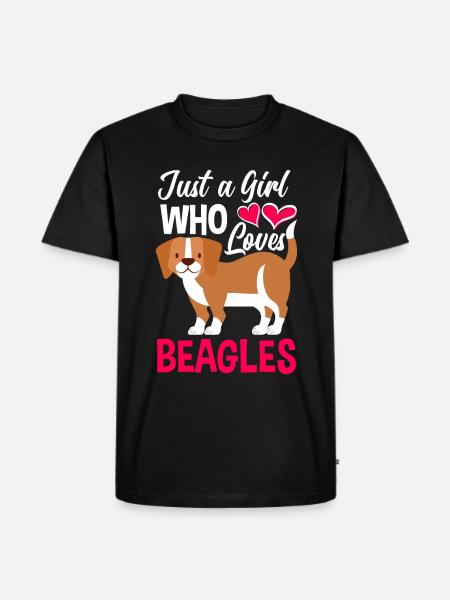 Funny Beagle Gift Beagle Girl - Men's Premium Organic T-Shirt - black