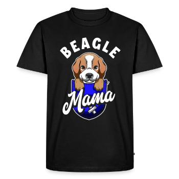 Drôle Beagle Cadeau Beagle Mama - T-shirt Premium bio Homme - noir - Devant - Nico (187cm)