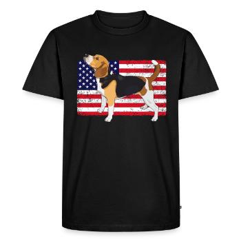 Drôle de cadeau Beagle - T-shirt Premium bio Homme - noir - Devant - Nico (187cm)