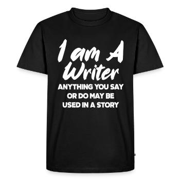 Auteur Auteur Drôle Auteur Cadeau - T-shirt Premium bio Homme - noir - Devant - Nico (187cm)