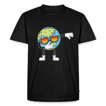 Terre Dab Danse Jour de la Terre Dabbing Planète Drôle - T-shirt Premium bio Homme - noir - Devant - Nico (187cm)