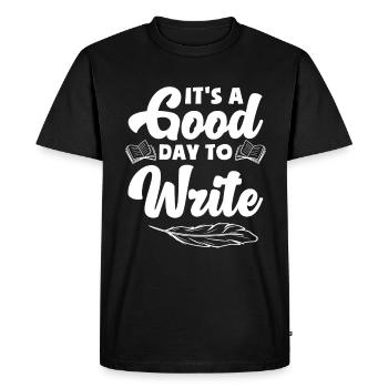 Auteur Auteur Drôle Auteur Cadeau - T-shirt Premium bio Homme - noir - Devant - Nico (187cm)