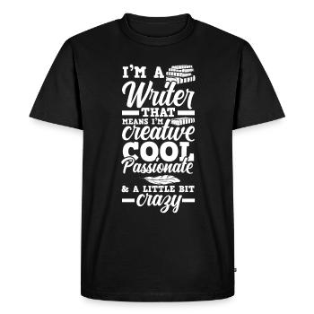 Auteur Auteur Drôle Auteur Cadeau - T-shirt Premium bio Homme - noir - Devant - Nico (187cm)