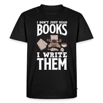 Author Author Funny Author Gift - Men's Premium Organic T-Shirt - black - Front - Nico (187cm)