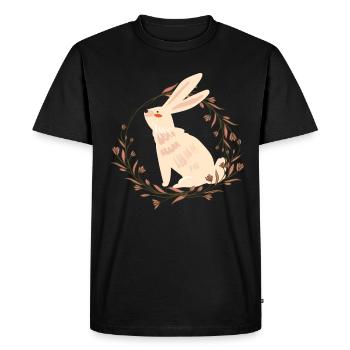 Lapin Lapin Animal de compagnie Lapin Maman Cadeau - T-shirt Premium bio Homme - noir - Devant - Nico (187cm)