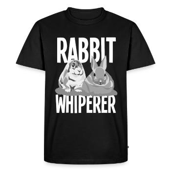 Lapin Lapin Animal de compagnie Lapin Whisperer Cadeau - T-shirt Premium bio Homme - noir - Devant - Nico (187cm)