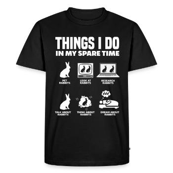 Rabbit Rabbit Pet Rabbit Mama Gift - Men's Premium Organic T-Shirt - black - Front - Nico (187cm)
