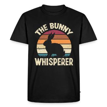 Rabbit Rabbit Pet Rabbit Whisperer Gift - Men's Premium Organic T-Shirt - black - Front - Nico (187cm)