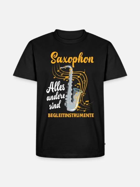 Saxophon Saxophon Saxophon - Männer Premium Bio T-Shirt - Schwarz