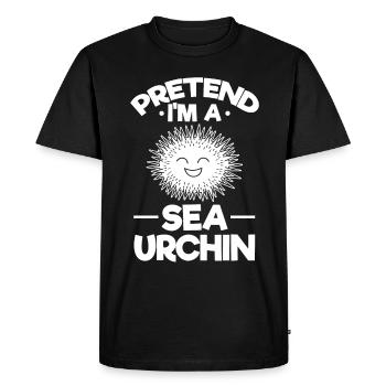 Nice sea urchin lover I pretend to be - Men's Premium Organic T-Shirt - black - Front - Nico (187cm)