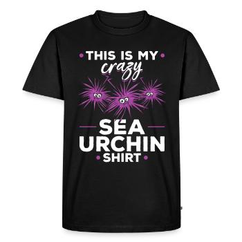 This Is My Crazy Sea Urchin Shirt Sea Urchin - Men's Premium Organic T-Shirt - black - Front - Nico (187cm)