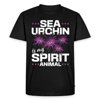 Sea urchin is my spirit animal - sea urchin - Men's Premium Organic T-Shirt - black - Front - Nico (187cm)