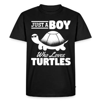 Turtle Lovers Sea Turtle - Un seul - T-shirt Premium bio Homme - noir - Devant - Nico (187cm)