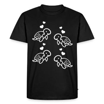 Turtles Hearts Sea Turtles Amateurs de - T-shirt Premium bio Homme - noir - Devant - Nico (187cm)