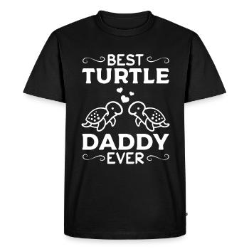 Tortue de mer Papa Meilleure Tortue Papa Jamais Mignon - T-shirt Premium bio Homme - noir - Devant - Nico (187cm)
