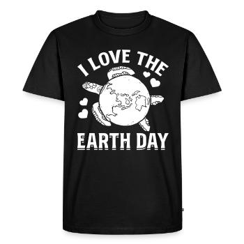 Environnement Tortue Terre Tortue Amoureux J’adore la journée - T-shirt Premium bio Homme - noir - Devant - Nico (187cm)