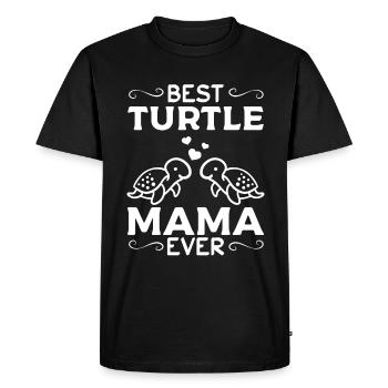 Turtle Mama Meilleure maman tortue jamais - T-shirt Premium bio Homme - noir - Devant - Nico (187cm)