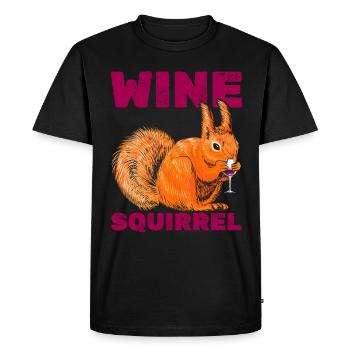 Funny squirrel, funny squirrel - Men's Premium Organic T-Shirt - black - Front - Nico (187cm)