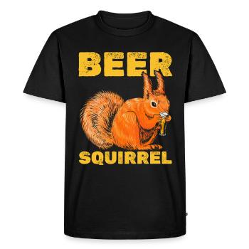 Funny squirrel, funny squirrel - Men's Premium Organic T-Shirt - black - Front - Nico (187cm)