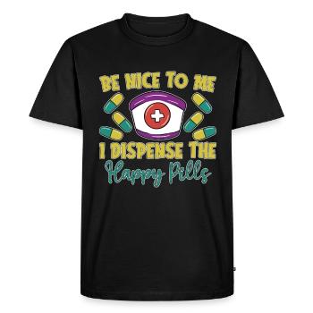 Technicien en pharmacie Technicien en pharmacie Cadeau - T-shirt Premium bio Homme - noir - Devant - Nico (187cm)