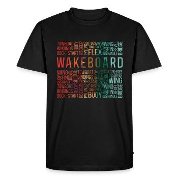 Wakeboard Wakeboarder Wakeboarding Cadeau - T-shirt Premium bio Homme - noir - Devant - Nico (187cm)