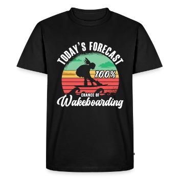 Wakeboard Wakeboarder Wakeboard Wake Cadeau - T-shirt Premium bio Homme - noir - Devant - Nico (187cm)