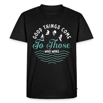 Wakeboarder Wakeboard Wakeboard Cadeau de Wakeboard - T-shirt Premium bio Homme - noir - Devant - Nico (187cm)