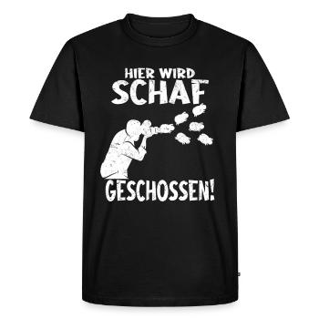 Photography Sheep is shot here - Funny - Men's Premium Organic T-Shirt - black - Front - Nico (187cm)