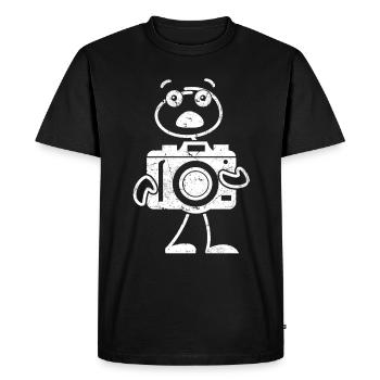 Figurines en bâton pour les photographes d’appareil photo - T-shirt Premium bio Homme - noir - Devant - Nico (187cm)