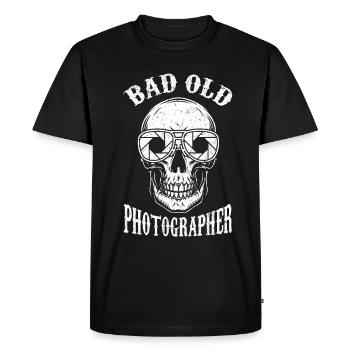 Camera Photographer Photography - Bad Old Photographer - Men's Premium Organic T-Shirt - black - Front - Nico (187cm)