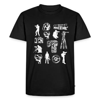 Photographe Photographe Photographie Matériel Photographe - T-shirt Premium bio Homme - noir - Devant - Nico (187cm)