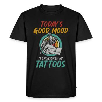 Tattoo Artist Mood Tattoos Funny - Men's Premium Organic T-Shirt - black - Front - Nico (187cm)