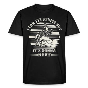 Drôle de tatoueur Citation Tatoueur Tatoueur encré - T-shirt Premium bio Homme - noir - Devant - Nico (187cm)