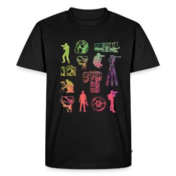 Fotografie-Liebhaber-Ausrüstung - Männer Premium Bio T-Shirt - Schwarz - Vorne - Nico (187cm)