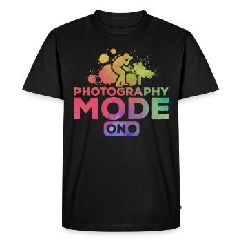 Mode de photographie de l’appareil photo sur les photographes de l’appareil photo - T-shirt Premium bio Homme - noir - Devant - Nico (187cm)