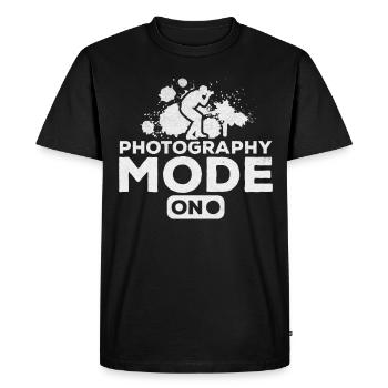 Mode de photographie amusant sur les photographes de l’appareil photo - T-shirt Premium bio Homme - noir - Devant - Nico (187cm)