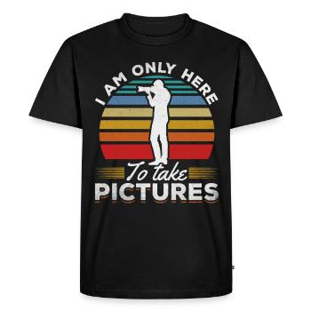 Photography I'm only here to take photos - Men's Premium Organic T-Shirt - black - Front - Nico (187cm)