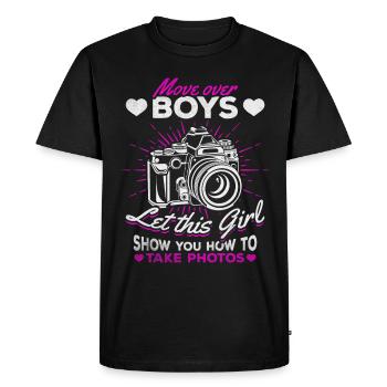 Laissez cette fille vous montrer comment - T-shirt Premium bio Homme - noir - Devant - Nico (187cm)