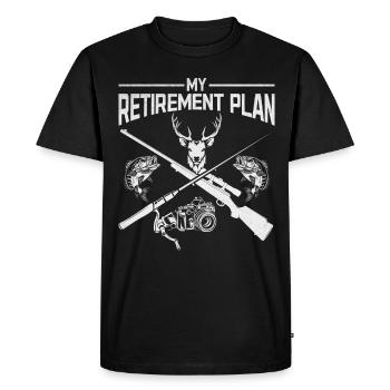 Retirement Provision for Photographers Photography Hunting & - Men's Premium Organic T-Shirt - black - Front - Nico (187cm)