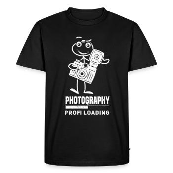 Photographie Professionnel Chargement Lustiger - T-shirt Premium bio Homme - noir - Devant - Nico (187cm)