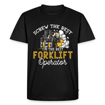 Forklift Driver Forklift Warehouse Forklift Gift - Men's Premium Organic T-Shirt - black - Front - Nico (187cm)