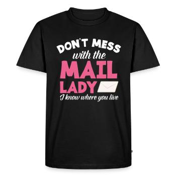 Funny Letter Deliverer Post Post Gifts - Men's Premium Organic T-Shirt - black - Front - Nico (187cm)