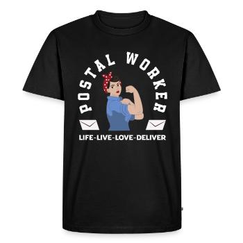 Funny Letter Deliverer Post Post Gifts - Men's Premium Organic T-Shirt - black - Front - Nico (187cm)