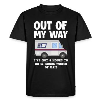 Funny Letter Deliverer Post Post Gifts - Men's Premium Organic T-Shirt - black - Front - Nico (187cm)