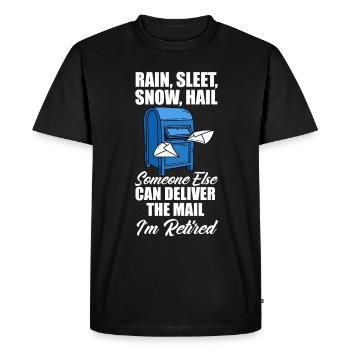 Funny Letter Deliverer Post Post Gifts - Men's Premium Organic T-Shirt - black - Front - Nico (187cm)
