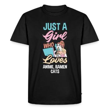 Drôle de cadeau d’anime - T-shirt Premium bio Homme - noir - Devant - Nico (187cm)